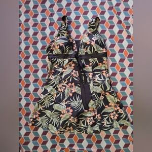 wantdo US 16-18 One Piece Floral Printed Swimsuit